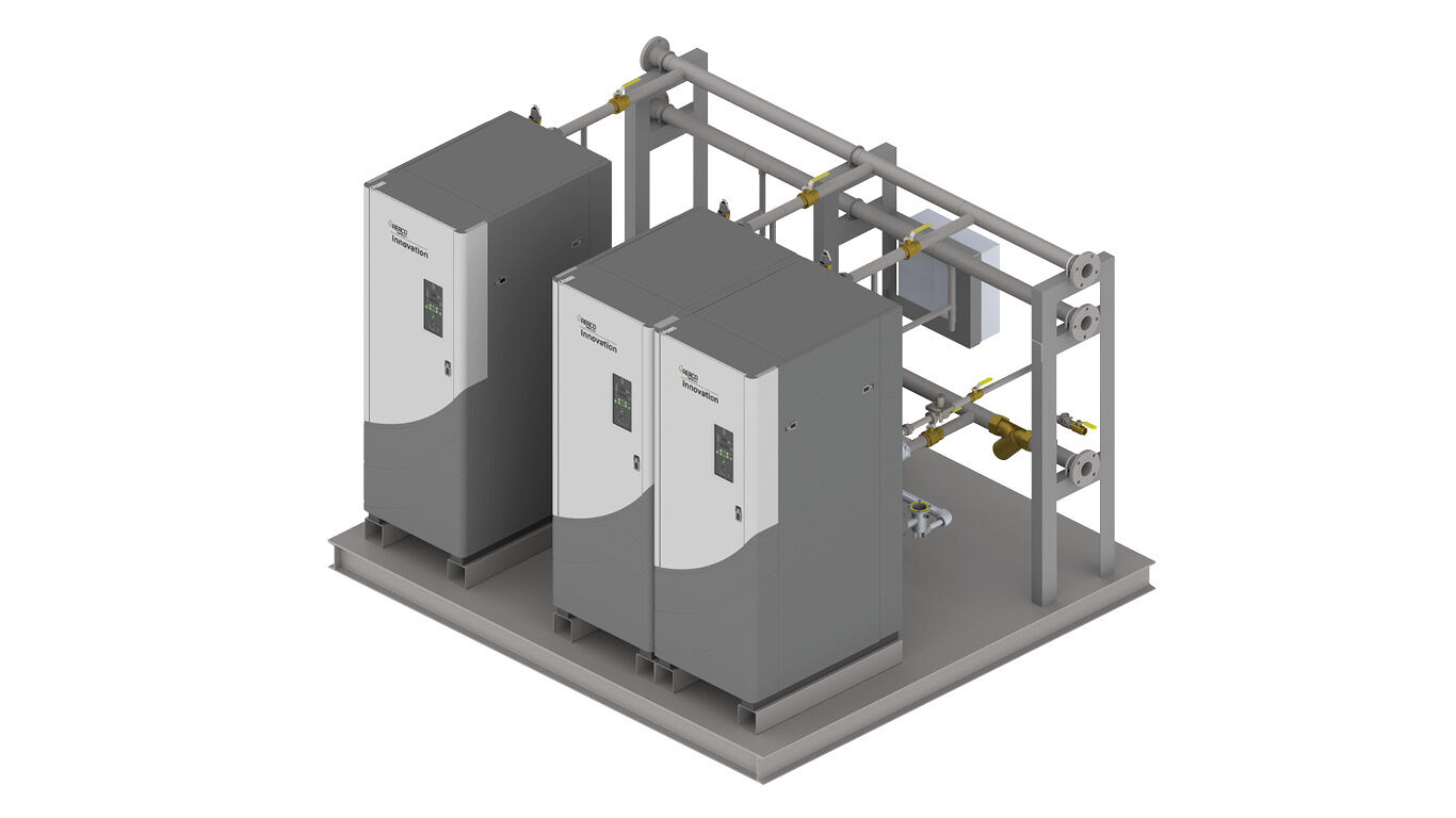 Packaged hydronic system skid
